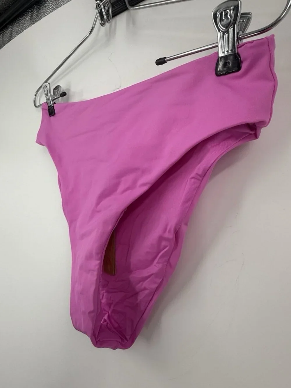 Skims Recycled Swim Mid Rise Bikini Bottom Neon Pink Size M